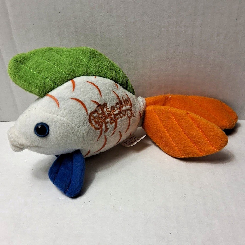 The Cheesecake Factory Miso Salmon Fish Plush, Washable, stuffed animal